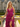 Luxury Crystal Layered Long Ball Gown Prom Dress With Split in Fuchsia