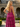 Luxury Crystal Layered Long Ball Gown Prom Dress With Split in Fuchsia