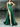 Spaghetti Strap Ruched Bodice Ball Gown Prom Dress With Slit - Green