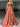 Tank V-Neck Pleated Bodice Ball Gown Prom Dress With Slit - Orange