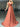 Tank V-Neck Pleated Bodice Ball Gown Prom Dress With Slit - Orange