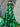 Spaghetti Strap Lace Up Ruffle Bodice Ball Gown Prom Dress With Slit - Green
