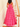 Halter Big Bow Lace Up Bodice Ball Gown Prom Dress - Pink