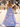 Halter Floral Print Deep V-Neck Crystial Long A-Line Prom Dress With Slit - Light Purple