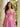Off Shoulder Sparkly Beading Bodice Lace Up Ball Gown Maxi Prom Dress in Hot Pink