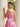 Off Shoulder Sparkly Beading Bodice Lace Up Ball Gown Maxi Prom Dress in Hot Pink