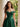 Off Shoulder Sparkly Beading Bodice Lace Up Ball Gown Maxi Prom Dress in Emerald Green