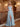 Baby Blue Satin Halter Backless Crisscross Strap Maxi Prom Dress With Slit