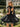 Bow Bodice Satin Mini Ball Gown Prom Dress - Black