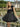 Bow Bodice Satin Mini Ball Gown Prom Dress - Black