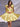 Bow Bodice Satin Mini Ball Gown Prom Dress - Yellow