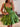 Layered Satin Mini Ball Gown Prom Dress With Bow - Sage Green