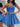 Layered Satin Ball Gown Mini Prom Dress - Blue