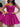 Layered Satin Ball Gown Mini Prom Dress - Fuchisa