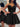 Layered Satin Ball Gown Mini Prom Dress - Black