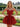 Layered Satin Ball Gown Mini Prom Dress - Red