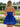 Layered Satin Ball Gown Mini Prom Dress - Royal Blue