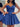 Layered Satin Ball Gown Mini Prom Dress - Royal Blue