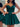 Layered Satin Ball Gown Mini Prom Dress - Teal