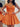 Layered Satin Ball Gown Mini Prom Dress - Orange