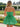 Layered Satin Ball Gown Mini Prom Dress - Emerald Green
