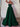 Luxury Crystal Ball Gown Long Prom Dress - Emerald Green