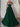 Luxury Crystal Ball Gown Long Prom Dress - Emerald Green