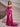 Strapless Ruched Lace Up Bodice Mermaid Long Prom Dress With Slit - Hot Pink
