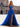 Sweetheart Lace Ruched Bust Ruffle Hem Long Ball Gown Prom Dress With Slit - Royal Blue