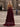 Sweetheart Lace Ruched Bust Ruffle Hem Long Ball Gown Prom Dress With Slit - Burgundy