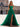 Sweetheart Lace Ruched Bust Ruffle Hem Long Ball Gown Prom Dress With Slit - Emerald Green