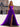 Sweetheart Lace Ruched Bust Ruffle Hem Long Ball Gown Prom Dress With Slit - Purple