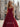 Sparkly Beading Sweetheart Illusion Ball Gown Long Prom Dress - Burgundy