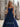 Sparkly Beading Sweetheart Illusion Ball Gown Long Prom Dress - Navy Blue