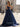 Sparkly Beading Sweetheart Illusion Ball Gown Long Prom Dress - Navy Blue
