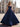 Sparkly Beading Sweetheart Illusion Ball Gown Long Prom Dress - Navy Blue