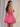 Cute Strapless Bow Bust Lace Up Mini Ball Gown Bubble Prom Dress in Hot Pink