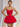 Cute Strapless Bow Bust Lace Up Mini Ball Gown Bubble Prom Dress in Red