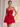 Cute Strapless Bow Bust Lace Up Mini Ball Gown Bubble Prom Dress in Red