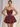 Cute Strapless Bow Bust Lace Up Mini Ball Gown Bubble Prom Dress in Burgundy