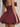 Cute Strapless Bow Bust Lace Up Mini Ball Gown Bubble Prom Dress in Burgundy