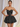 Cute Strapless Bow Bust Lace Up Mini Ball Gown Bubble Prom Dress in Black