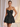 Cute Strapless Bow Bust Lace Up Mini Ball Gown Bubble Prom Dress in Black