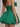 Cute Strapless Bow Bust Lace Up Mini Ball Gown Bubble Prom Dress in Emerald Green