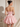 Illusion Sheer Bodice Cut Front Mini Ball Gown Bubble Dress in Light Pink