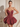 Illusion Sheer Bodice Cut Front Mini Ball Gown Bubble Dress in Burgundy