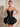 Illusion Sheer Bodice Cut Front Mini Ball Gown Bubble Dress in Black