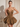 Illusion Sheer Bodice Cut Front Mini Ball Gown Bubble Dress in Brown
