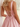 Tank Illusion Bodice With Flower Choker Mini Ball Gown Party Dress in Pink