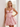 Tank Illusion Bodice With Flower Choker Mini Ball Gown Party Dress in Pink